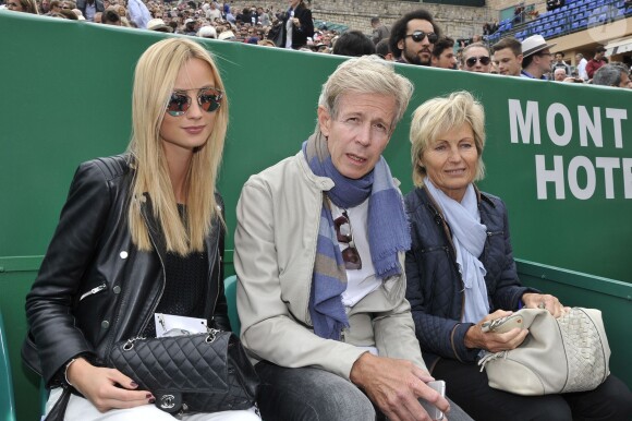 Les parents de Thomas Berdych et sa fiancée le mannequin Ester Satorova ont assisté à la victoire de Novak Djokovic en 3 sets sur Tomas Berdych en finale de la 109ème édition du Monte Carlo Rolex Masters à Roquebrune-Cap-Martin le 19 avril 2015. 