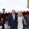 Le prince Charles et la princesse Camilla de Bourbon-Siciles - Tournoi de tennis Rolex Masters de Monte-Carlo à Roquebrune-Cap-Martin, le 19 avril 2015. 