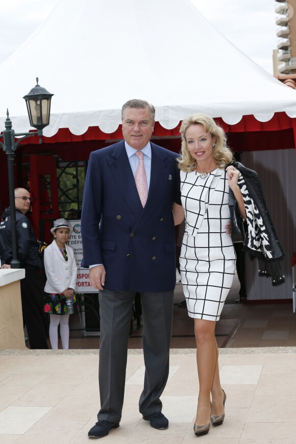 Le prince Charles et la princesse Camilla de Bourbon-Siciles - Tournoi de tennis Rolex Masters de Monte-Carlo à Roquebrune-Cap-Martin, le 19 avril 2015. 