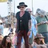 Johnny Hallyday au 5 ème jour du Festival de "Coachella Valley Music and Arts" à Indio Le 18 avril 2015