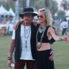 Johnny et Laeticia Hallyday assistent au 4e jour du Festival de "Coachella Valley Music and Arts" à Indio Le 18 avril 2015