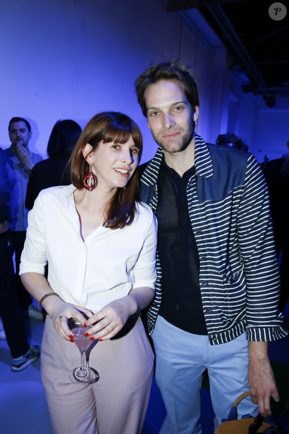 Cécile Togni et Andy Gillet - Soirée de lancement de la collection Pop de Lancel au Palais de Tokyo à Paris, le 23 avril 2015.