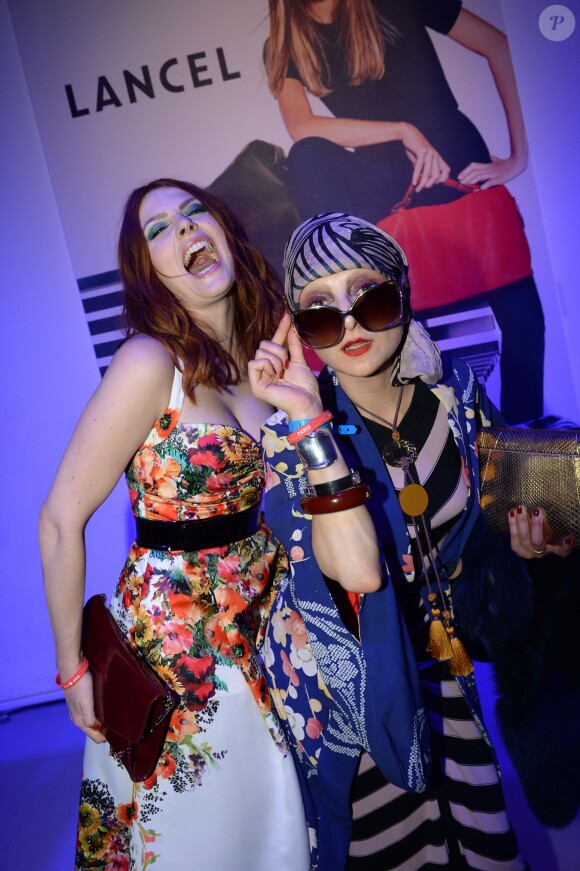 Catherine Baba et Elodie Frégé - Soirée de lancement de la collection Pop de Lancel au Palais de Tokyo à Paris, le 23 avril 2015.