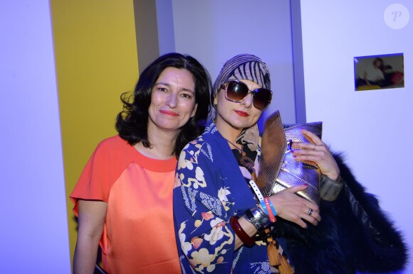 Marianne Romestain (Présidente-directrice générale de Lancel) et Catherine Baba - Soirée de lancement de la collection Pop de Lancel au Palais de Tokyo à Paris, le 23 avril 2015.