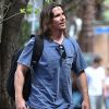 Exclusif - Christian Bale à la sortie d'un cabinet médical d'orthopédie à La Nouvelle-Orléans, le 22 mars 2015.