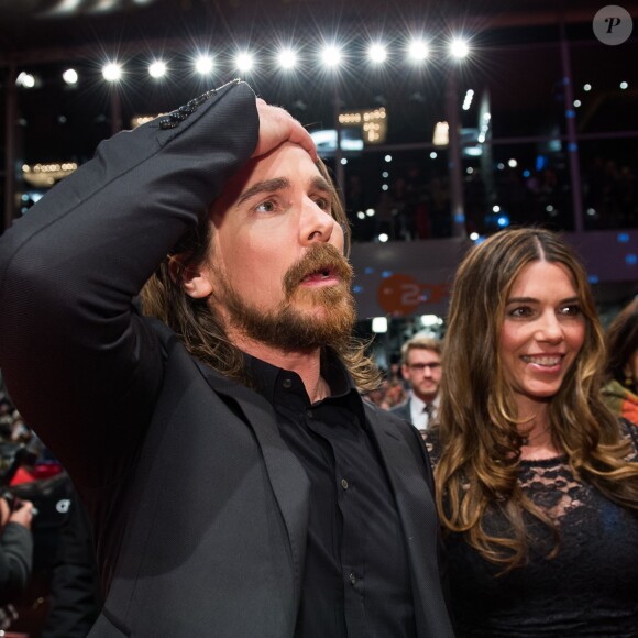 Christian Bale et sa femme Sibi Blazic - Première du film "Knight of Cups" lors de la 65e édition du festival international du film de Berlin en Allemagne le 8 février 2015. 