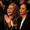 Hayden Panettiere devant le combat de son fiancé Wladimir Klitschko contre Bryant Jennings à New York, le 25 avril 2015.