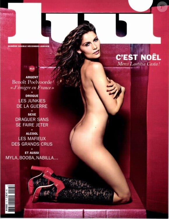 Laetitia Casta nue en couverture du dernier numéro de Lui, décembre 2014.