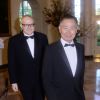 George Takei et Brad Takei lors d'un dîner en l'honneur du Premier ministre japonais Shinzo Abe à la Maison Blanche à Washington le 28 avril 2015.