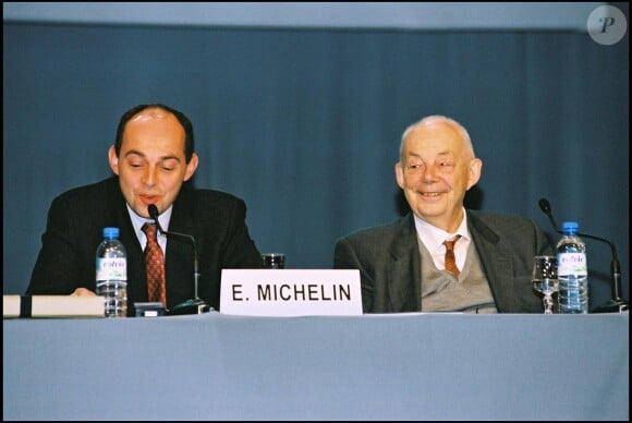 Edouard et François Michelin en assemblée, le 17 mai 2002