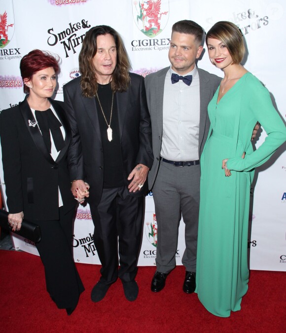 Jack Osbourne et sa femme Lisa Stelly, Sharon Osbourne, Ozzy Osbourne - Soirée Brent Shapiro Foundation Summer Spectacular à Beverly Hills, le 14 septembre 2014.  