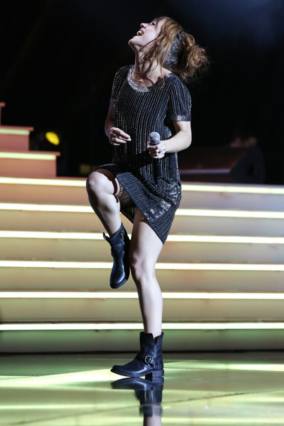 Exclusif - Prix Spécial - Zaz - Enregistrement de l'émission "Hier Encore" avec Charles Aznavour à l'Olympia le 20 mai 2014. 