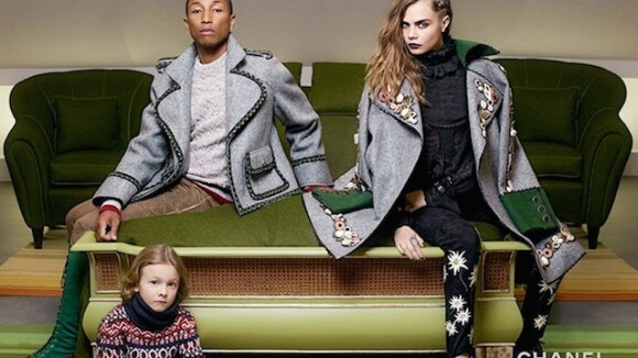 Pharrell Williams et Cara Delevingne : Chic famille bien au chaud pour Chanel