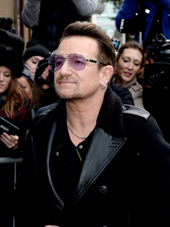 Bono arriving at the Band Aid 30 recording at Sarm Studios in central London , UK, on November 15, 2014. Photo by Doug Peters/PA Wire/ABACAPRESS.COM15/11/2014 - London