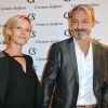 Rebecca Hampton et son compagnon Laurent Lombardo - Inauguration de la nouvelle boutique Carmen Steffens à Cannes. Le 13 décembre 2013.