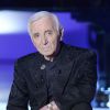 Charles Aznavour participe à l'enregistrement de Vivement dimanche sur France 2, le 29 avril 2015 (diffusion de l'émission : le dimanche 3 mai 2015 sur France 2).