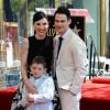 Julianna Margulies avec son époux Keith Lieberthal et leur fils Kieran Lieberthal - Julianna Margulies reçoit son étoile sur le Walk of Fame à Hollywood, le 1er mai 2015.