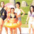 Exclusif - Selena Gomez à la plage lors de ses vacances avec des amis à Mexico, le 18 avril 2015.