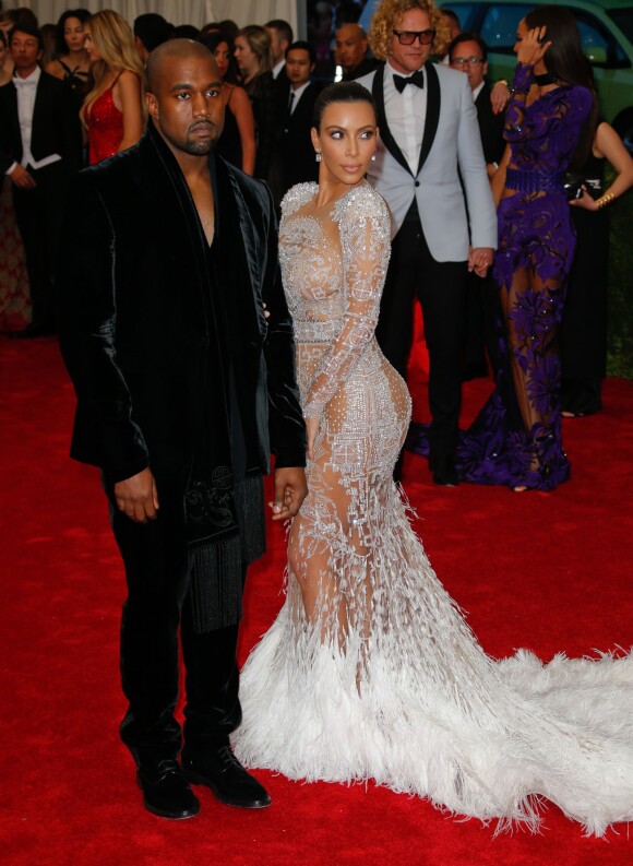 Kanye West et sa femme Kim Kardashian - Soirée Costume Institute Gala 2015 dit Met Ball au Metropolitan Museum of Art à New York, le 4 mai 2015