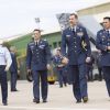 Le roi Felipe VI d'Espagne visite la base aérienne de Saragosse le 4 mai 2015