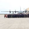 Le roi Felipe VI d'Espagne visite la base aérienne de Saragosse le 4 mai 2015