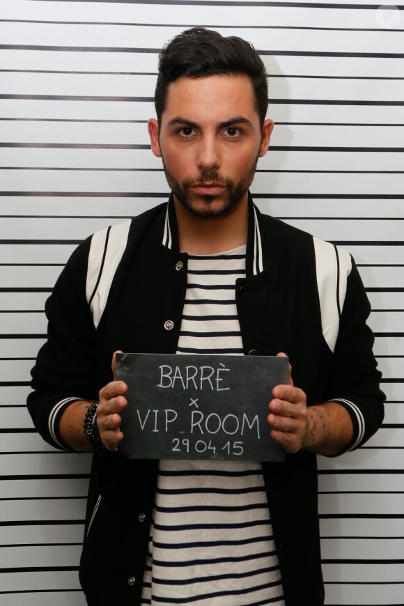 Exclusif - Alban Bartoli - Soirée à l'occasion des 5 ans de la marque "Barrè" au Vip Room à Paris, le 29 avril 2015.
