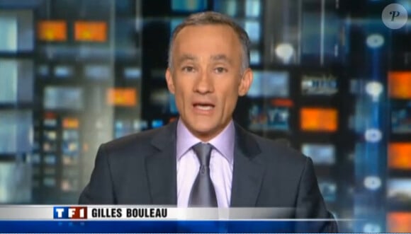 Gilles Bouleau, le 21 juillet 2011, à l'animation du JT de 20 heures de TF1.