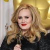 Adele lors de la 85e cérémonie des Oscars à Hollywood, le 24 février 2013.