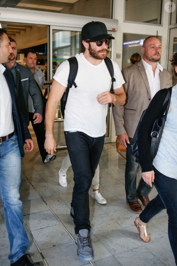 Jake Gyllenhaal arrive à Nice le 12 mai 2015.