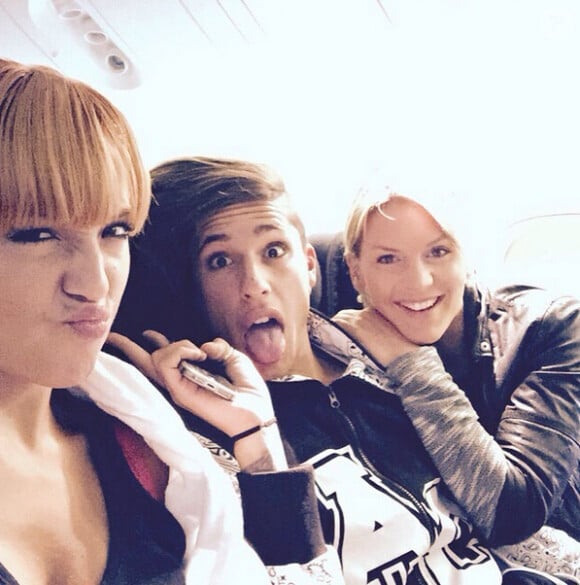 Barbara, Eddy et Amélie de retour en France, le 14 mars 2015.