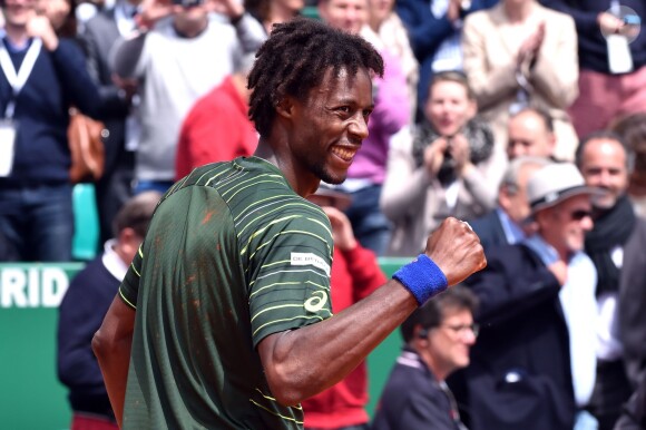 Gaël Monfils lors du Masters de Monte-Carlo à Roquebrune-Cap-Martin le 16 avril 2015