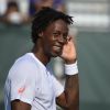 Gaël Monfils lors du premier tour du double à l'Open de Miami, le 26 mars 2015