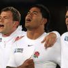 Manu Tuilagi, du XV de la Rose, le 8 octobre 2011 lors du match Angleterre - France en quart de finale du Mondial à Auckland, en Nouvelle-Zélande.