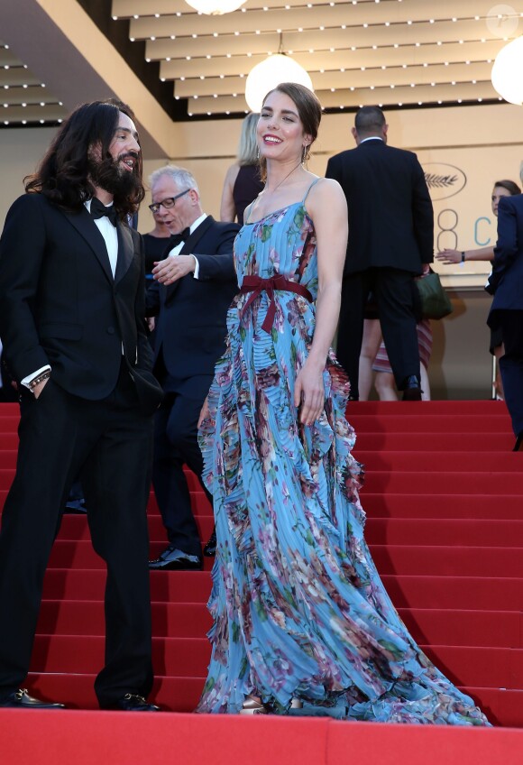 Charlotte Casiraghi et Alessandro Michele - Montée des marches du film "Carol" lors du 68e Festival International du Film de Cannes, le 17 mai 2015.