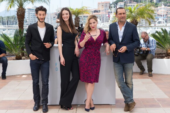 Pierre Niney, Charlotte Le Bon, Marilou Berry et Gilles Lellouche - Photocall du film "Vice Versa" lors du 68e Festival International du Film de Cannes, le 18 mai 2015.