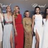 Toni Garrn, Lindsay Ellingson, Petra Nemcova, Caroline Scheufele, Adriana Lima et Irina Shayk - Soirée Chopard Gold Party à Cannes lors du 68ème festival international du film. Le 18 mai 2015 
