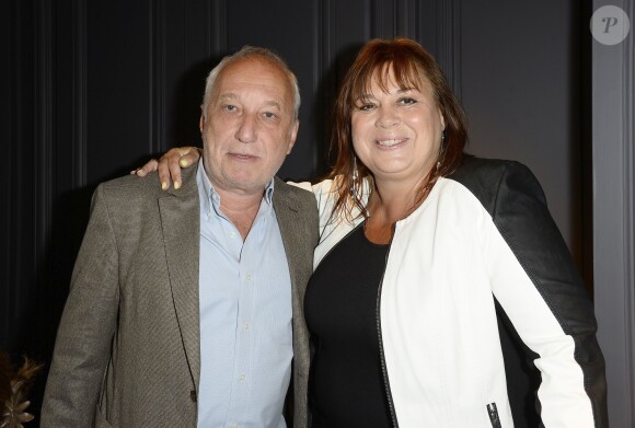 Exclusif - François Berléand et Michèle Bernier - Soirée "Déguster du vin au restaurant Guy Savoy" à la Monnaie de Paris le 18 mai 2015.