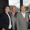 Exclusif - Claude Brasseur avec sa femme Michèle, Jean-Jacques Annaud avec sa femme Laurence - Soirée "Déguster du vin au restaurant Guy Savoy" à la Monnaie de Paris le 18 mai 2015.