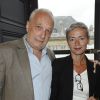 Exclusif - François Berléand et Alexia Strési - Soirée "Déguster du vin au restaurant Guy Savoy" à la Monnaie de Paris le 18 mai 2015.