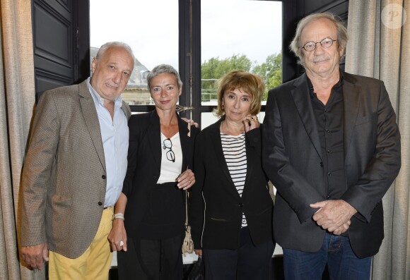 Exclusif - François Berléand, Alexia Strési, Josiane Stoléru et Patrick Chesnais - Soirée "Déguster du vin au restaurant Guy Savoy" à la Monnaie de Paris le 18 mai 2015.