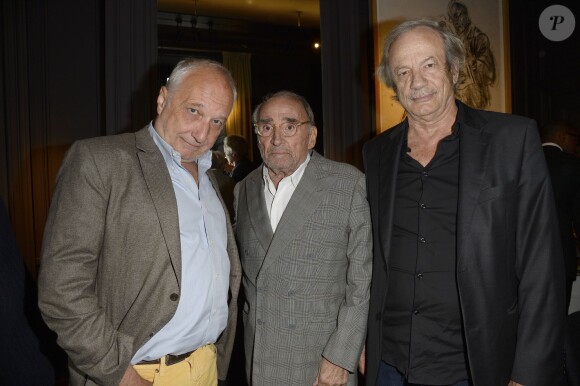 Exclusif - François Berléand, Claude Brasseur et Patrick Chesnais - Soirée "Déguster du vin au restaurant Guy Savoy" à la Monnaie de Paris le 18 mai 2015.