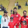 Novak Djokovic lors du 22e 'World Stars Football Match' au stade Louis II de Monaco le 19 mai 2015