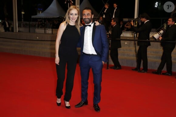 Olivier Benkemoun et sa femme Anne Denis - Montée des marches du film "Love" lors du 68e Festival International du Film de Cannes, le 20 mai 2015.