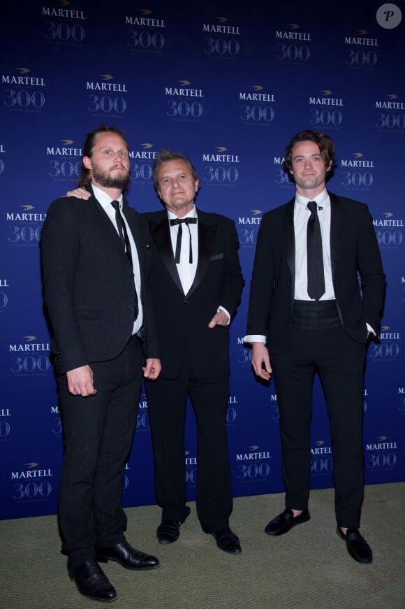 Jean-Charles de Castelbajac et ses fils Louis-Marie de Castelbajac et Guilhem de Castelbajac - Soirée du tricentenaire de la Maison Martell au château de Versailles le 20 mai 2015. Diane Kruger est l'égérie de Martell pour le tricentenaire de cette marque de cognac du groupe Pernod-Ricard.