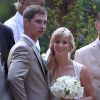 Exclusif - Mariage de l'actrice de la série "Glee", Heather Morris avec Taylor Hubbell à Topanga en Californie le 16 mai 2015.