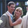 Exclusif - Mariage de l'actrice de la série "Glee", Heather Morris avec Taylor Hubbell à Topanga en Californie le 16 mai 2015.