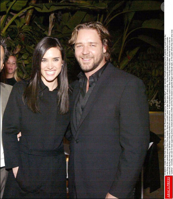 Russell Crowe et Jennifer Connelly, héros du film Un homme d'exception, aux Critics Choice Awards en 2002