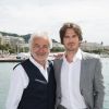 Franck Provost - Photocall avec Ian Somerhalder, nouvelle égérie du parfum "Azzaro pour Homme" lors du 68ème festival international du film de Cannes. Le 21 mai 2015 