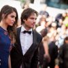 Nikki Reed et son mari Ian Somerhalder - Montée des marches du film "Youth" lors du 68 ème Festival International du Film de Cannes, à Cannes le 20 mai 2015.  