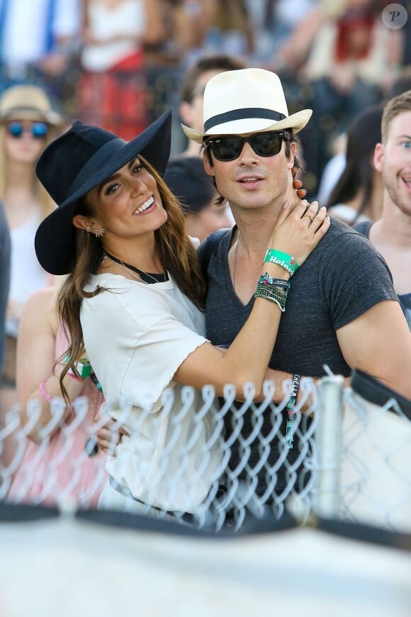 Nikki Reed et Ian Somerhalder au Coachella Music Festival le 11 avril 2015